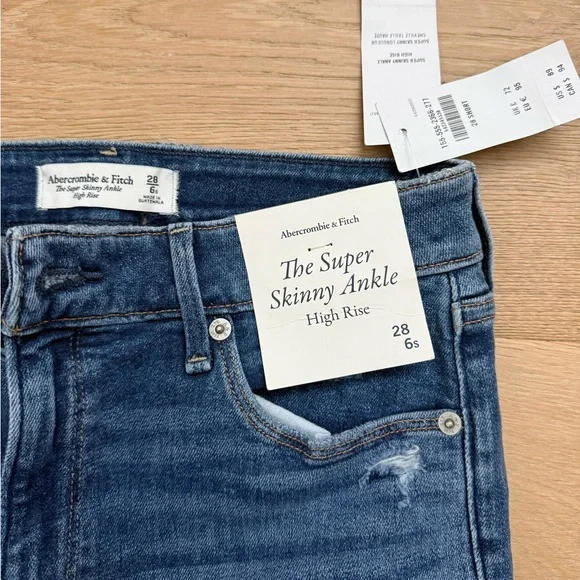Abercrombie & Fitch the super skinny ankle high rise jeans size 6 Short - Picture 2 of 6